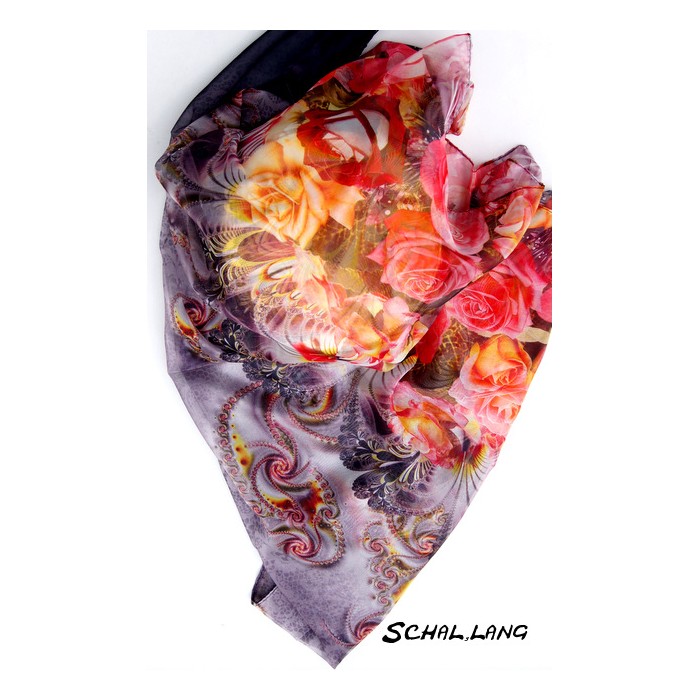 Schal Blumenmotiv