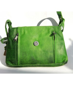grüne, kleine Leder Handtasche