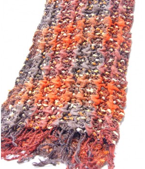 Stretch Schal flauschig weich, warm, orange.