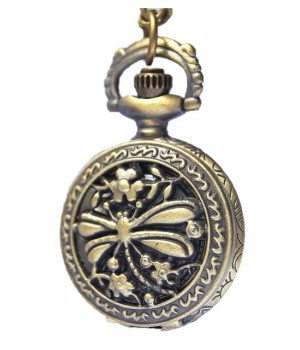 Libelle Vintage Halskette Uhr an Kette