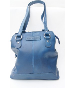 Voll-Leder Rucksack oder Hand Tasche "Blue"
